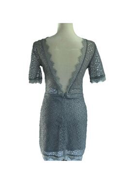 NWT: Gray Lace Party Dress: Size Medium